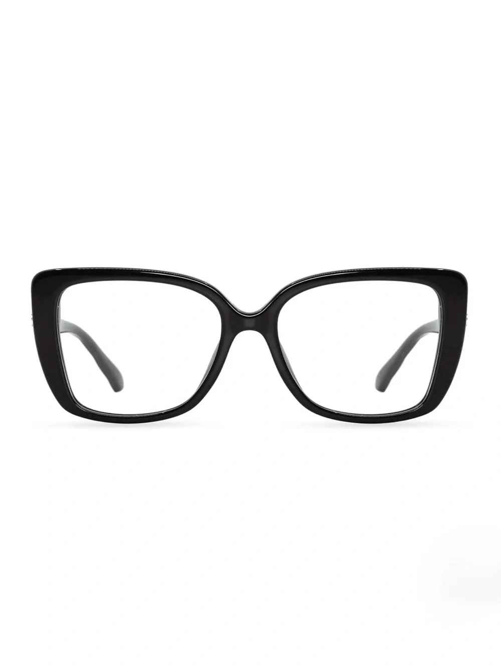 New Tory Burch TY2156U 1709 Black Oversized Cat Eye Frame Glasses Authentic